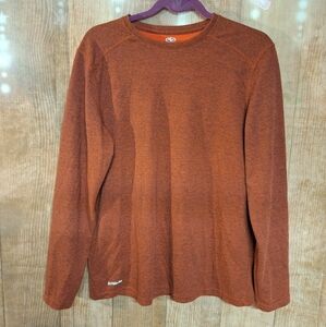MENS DARK ORANGE LONG SLEEVE SHIRT SIZE MEDIUM 38-40